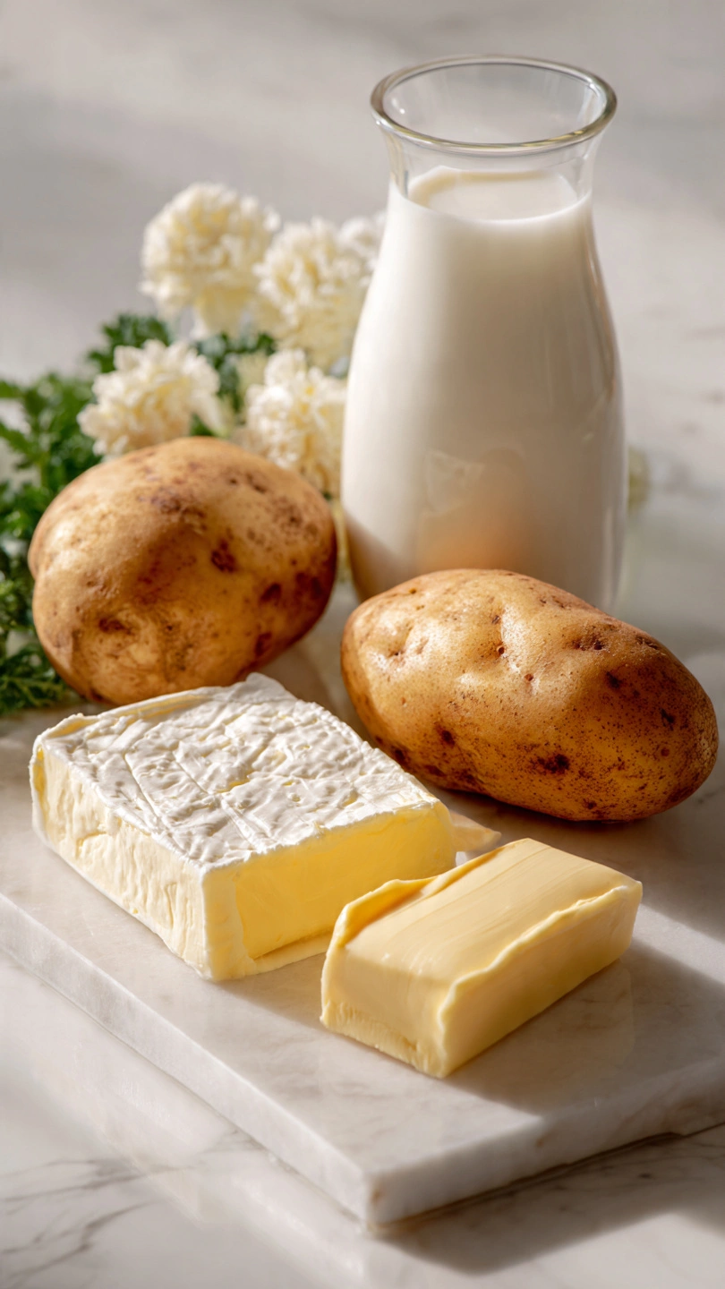 Molten Cheese Stuffed Potato Mug (Ultra Gooey Center in Minutes) 2 ingredients for cheesy potato mug recipe including potato cheese milk and butter